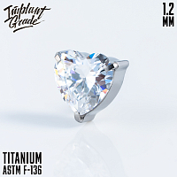 Накрутка Кристальное сердце 1.2 мм